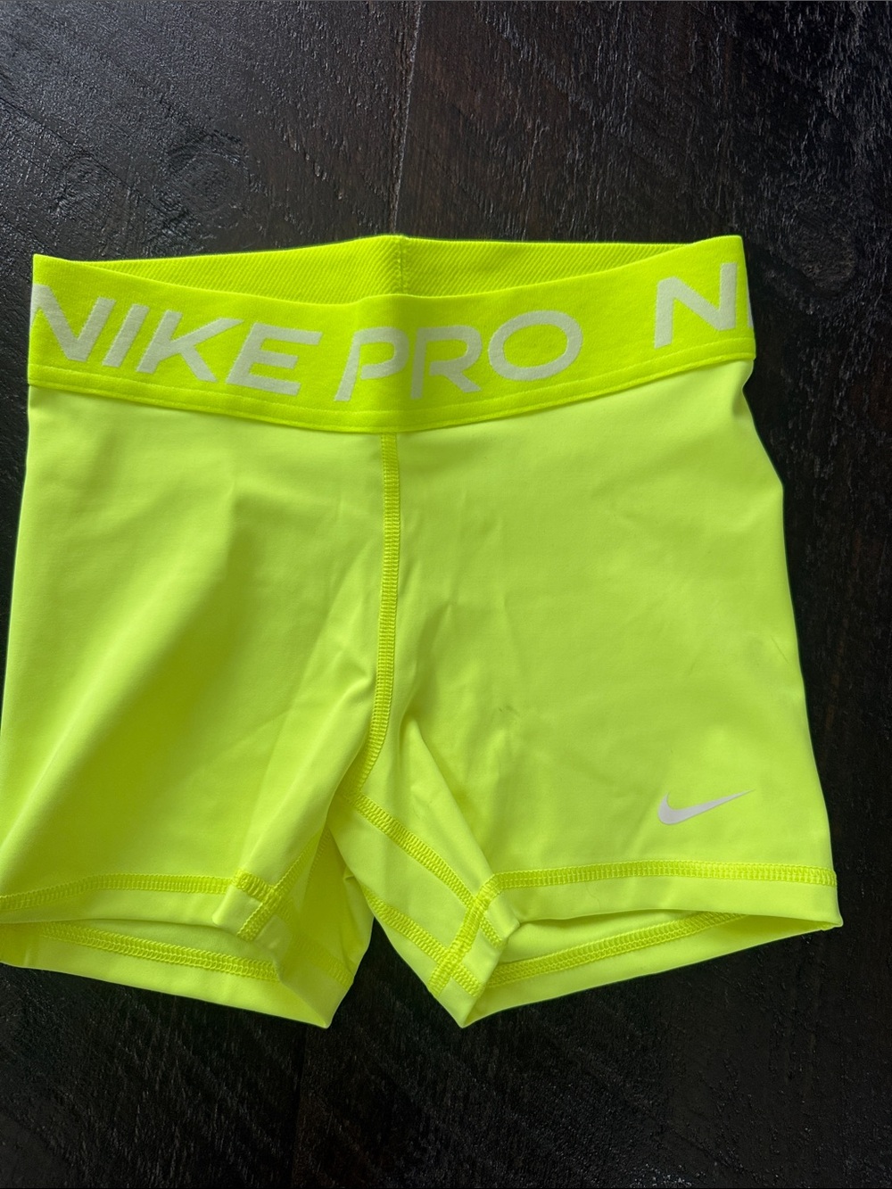Nike Neon Yellow Performance Compression Shorts